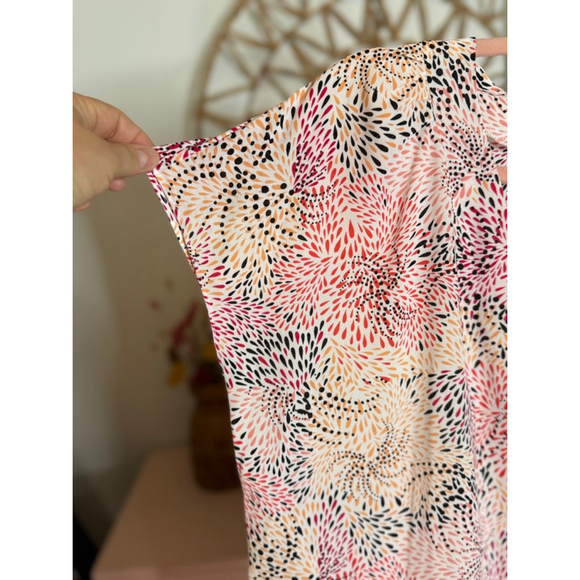 Women's The Limited Blouse, Size L, White pink orange yellow and‎ blue - Picture 4 of 6